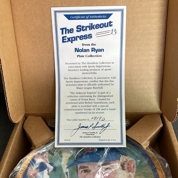 NWT. Vintage Nolan Ryan The strikeout Express collectors plate. - Picture 6 of 6